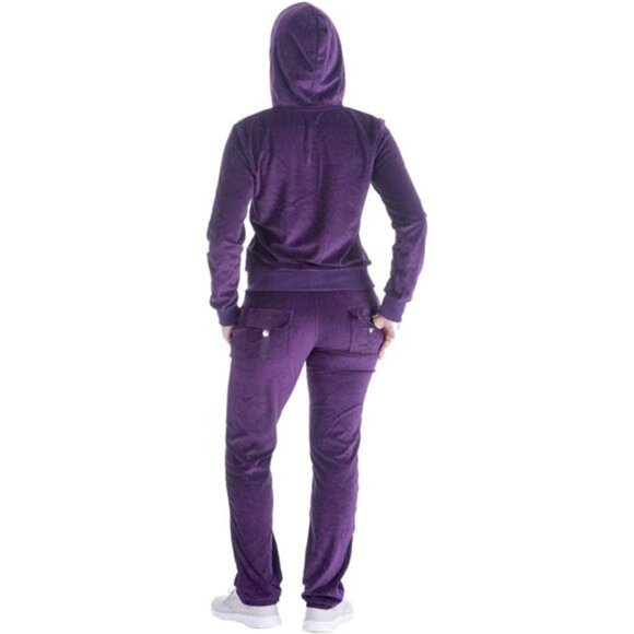 Tracksuit for Women Set 2 Piece Joggers Velour Jogging Sweat Outfits - Picture 4 of 7